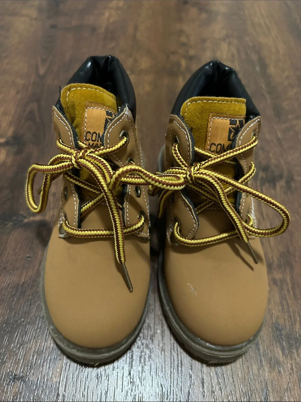 Comfy Kids' Tan Lace-Up Autumn Hiking Boots | Toddler Size 10